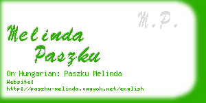 melinda paszku business card